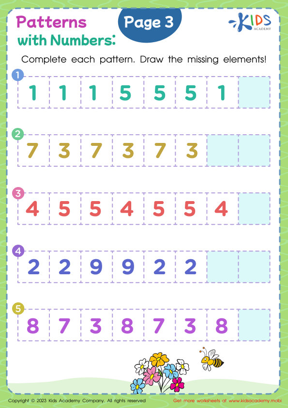 Patterns with Numbers: Page 3