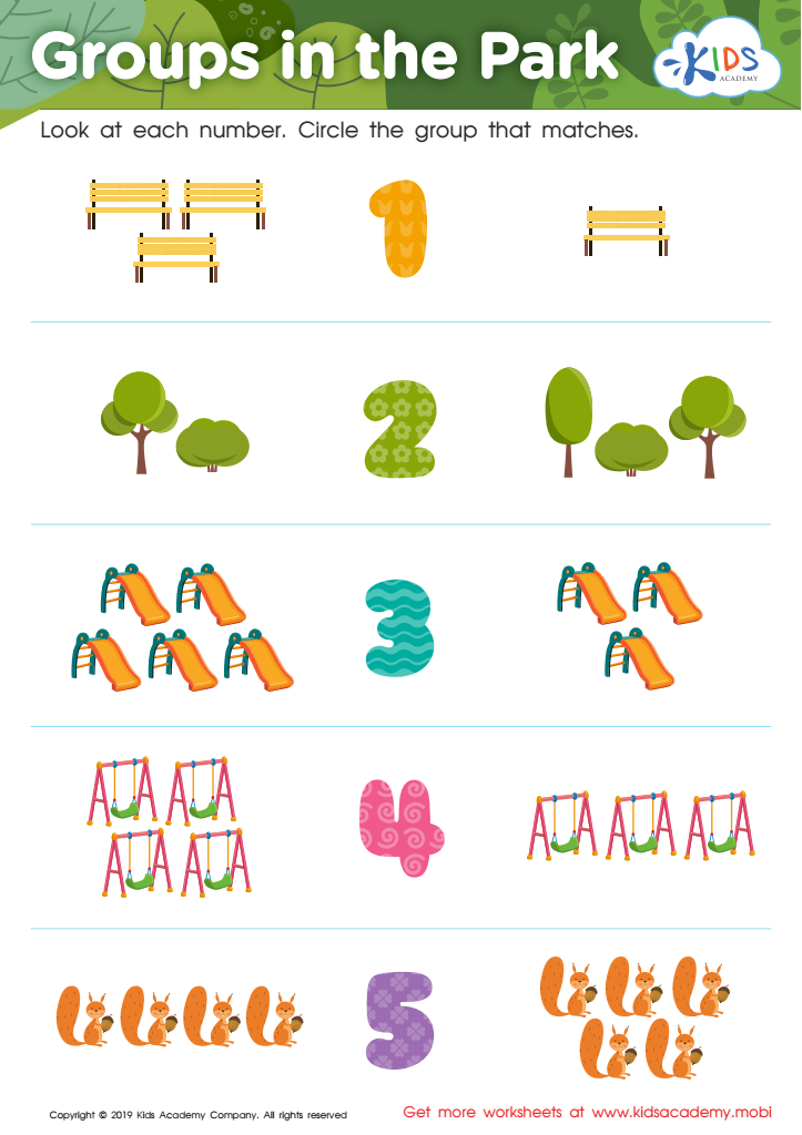 Groups in the Park Worksheet