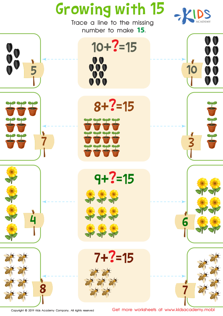Growing with 15 Worksheet
