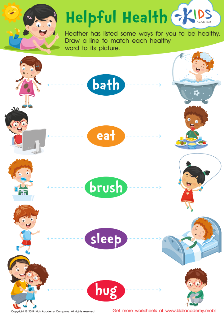 helpful-health-worksheet-for-kids