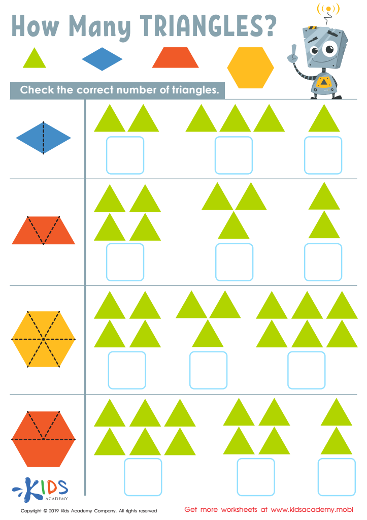 How Many Triangles Worksheet