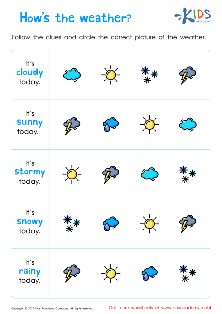 How’s the Weather Printable Worksheet