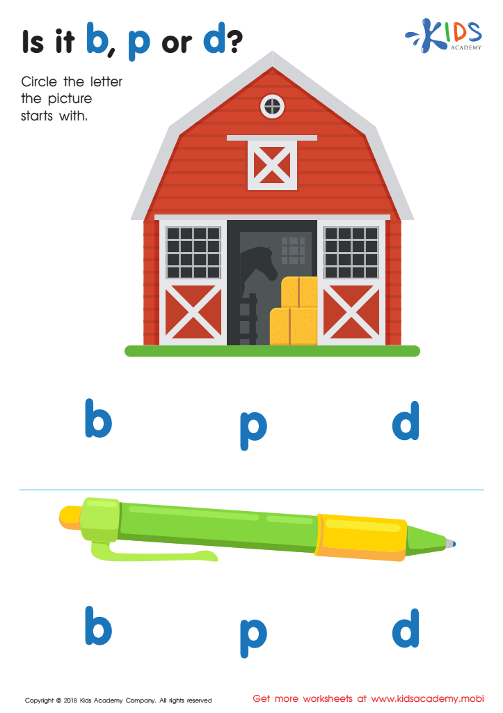 Is it b, p or d? Worksheet