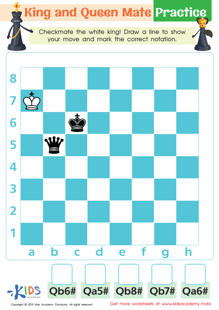 King and Queen Mate Practice Worksheet