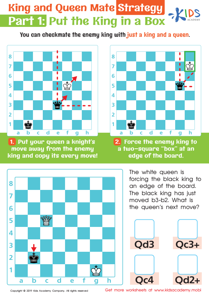 King and Queen Mate Strategy: Part 1 Worksheet