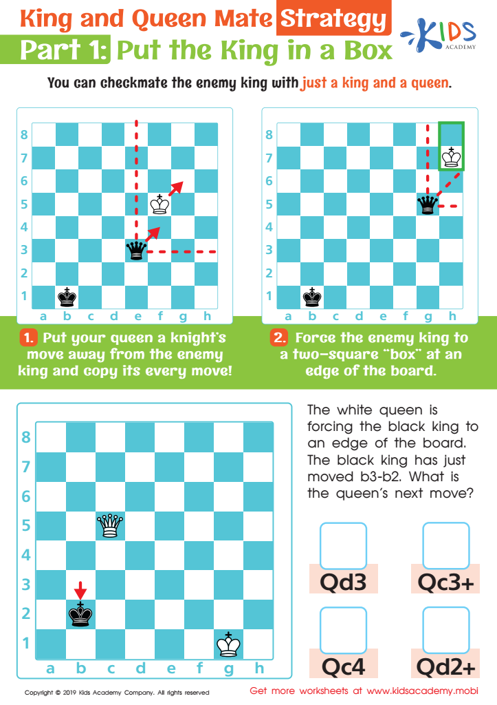 King and Queen Checkmate with the BOX method 