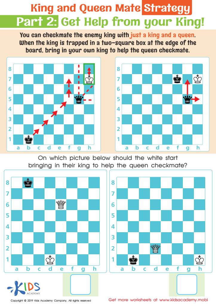King and Queen Mate Strategy: Part 2 Worksheet