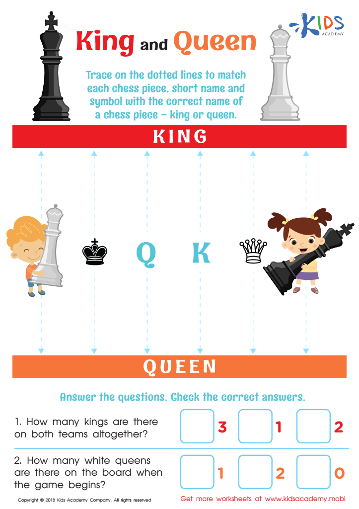 King and Queen Worksheet