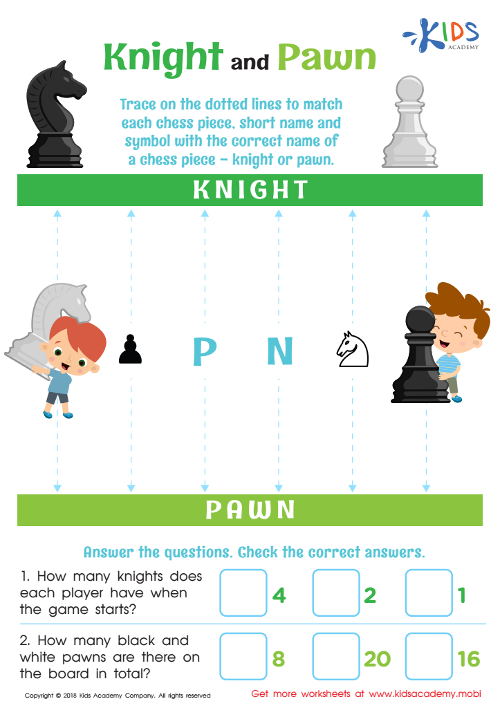 Knight and Pawn Worksheet