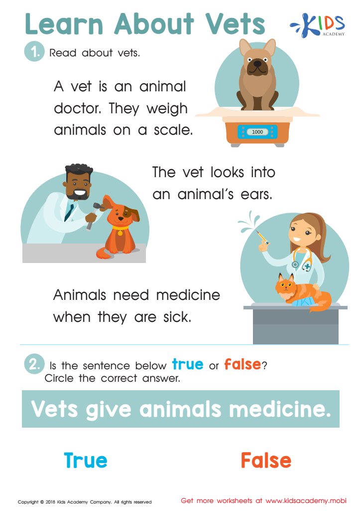 Learn About Vets Worksheet
