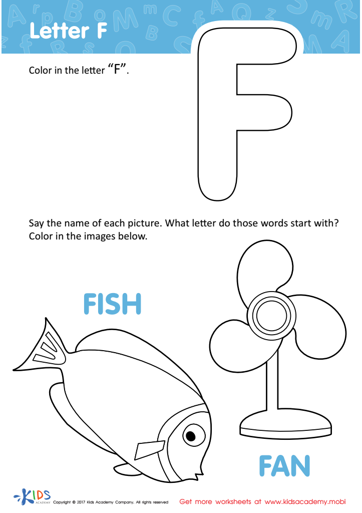 Letter F Coloring Pages For Toddlers