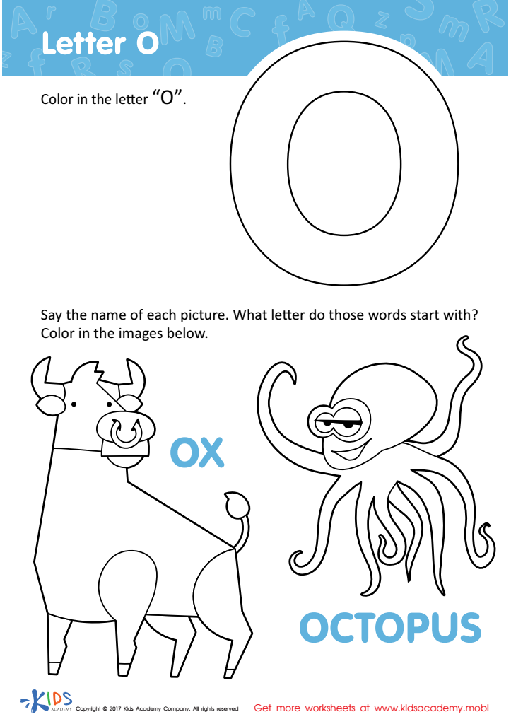 Letter O Coloring Sheet