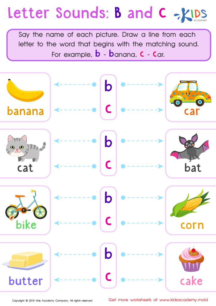 Beginning Letter B Worksheet