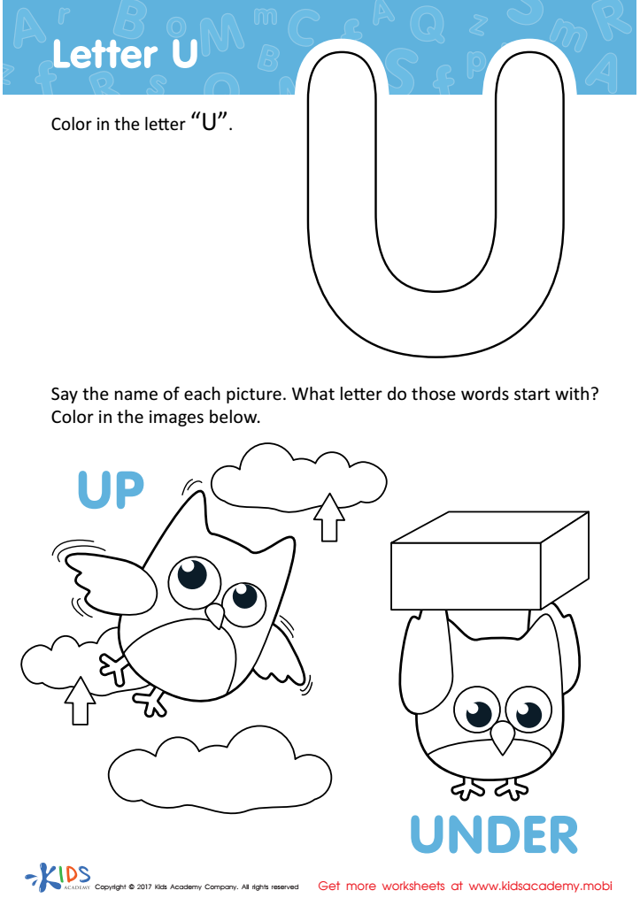 U Coloring Page