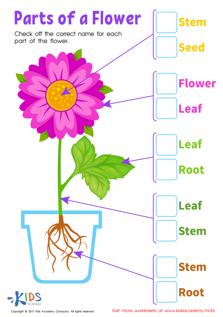 Parts Flower Printable