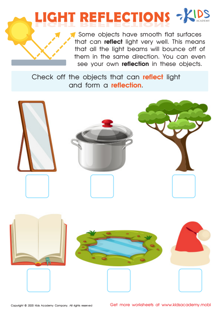 Light Reflections Worksheet