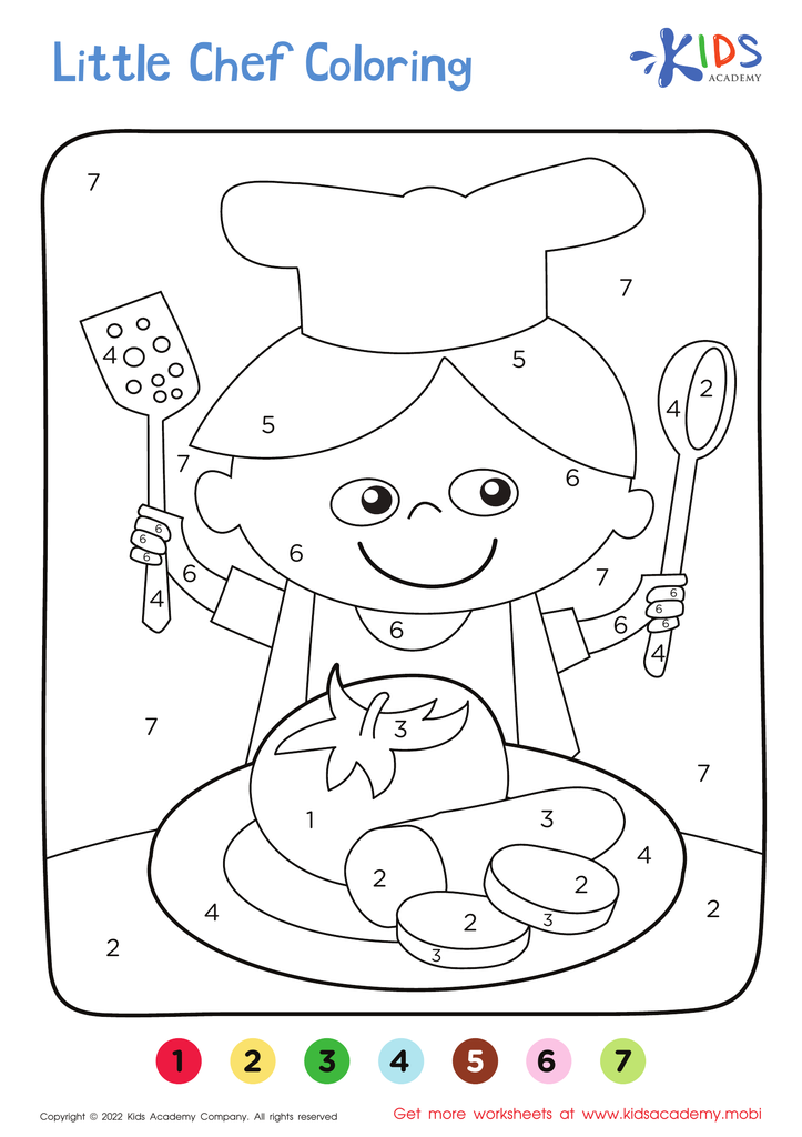 Little Chef – Coloring by Numbers