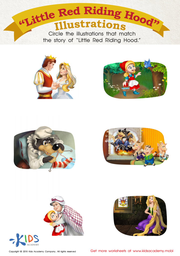 Little Red Riding Hood: Illustrations Worksheet