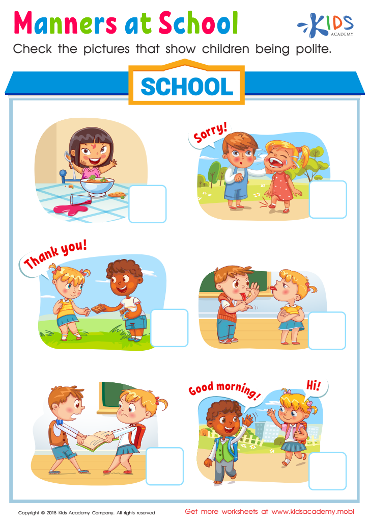 Manners Worksheets For Kindergarten Printable Kindergarten Worksheets