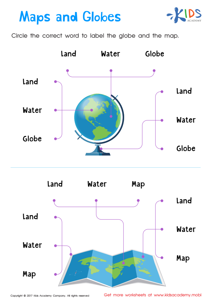 Maps and Globes Worksheet - Printable Science Worksheet