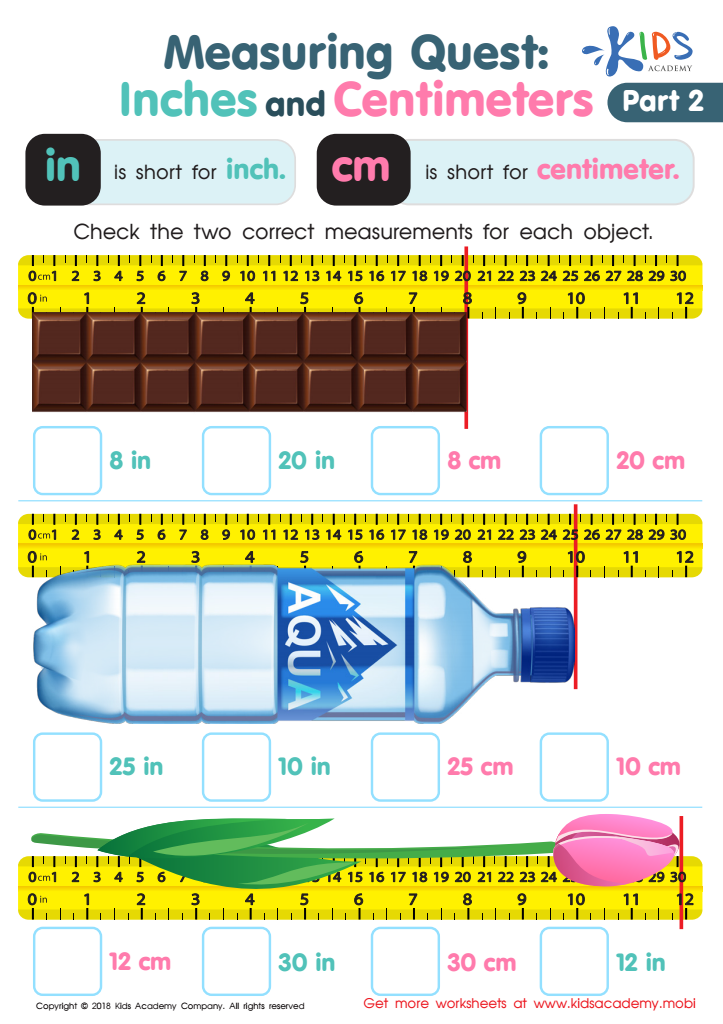 Grade 2 Math Worksheet Measurement Convert Between Centimeters And