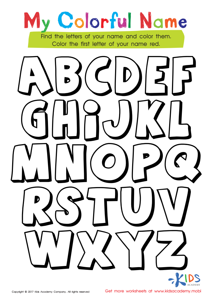 Easy Preschool Alphabet Coloring Pages Free PDF Worksheets