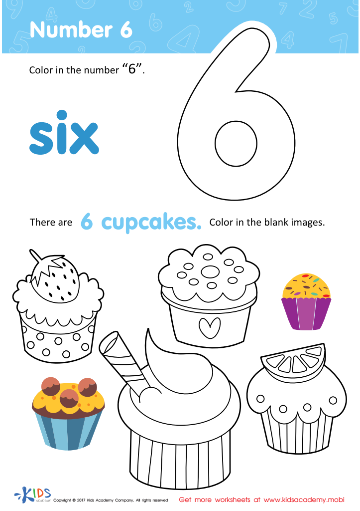 Number 6 Coloring Pages For Toddlers