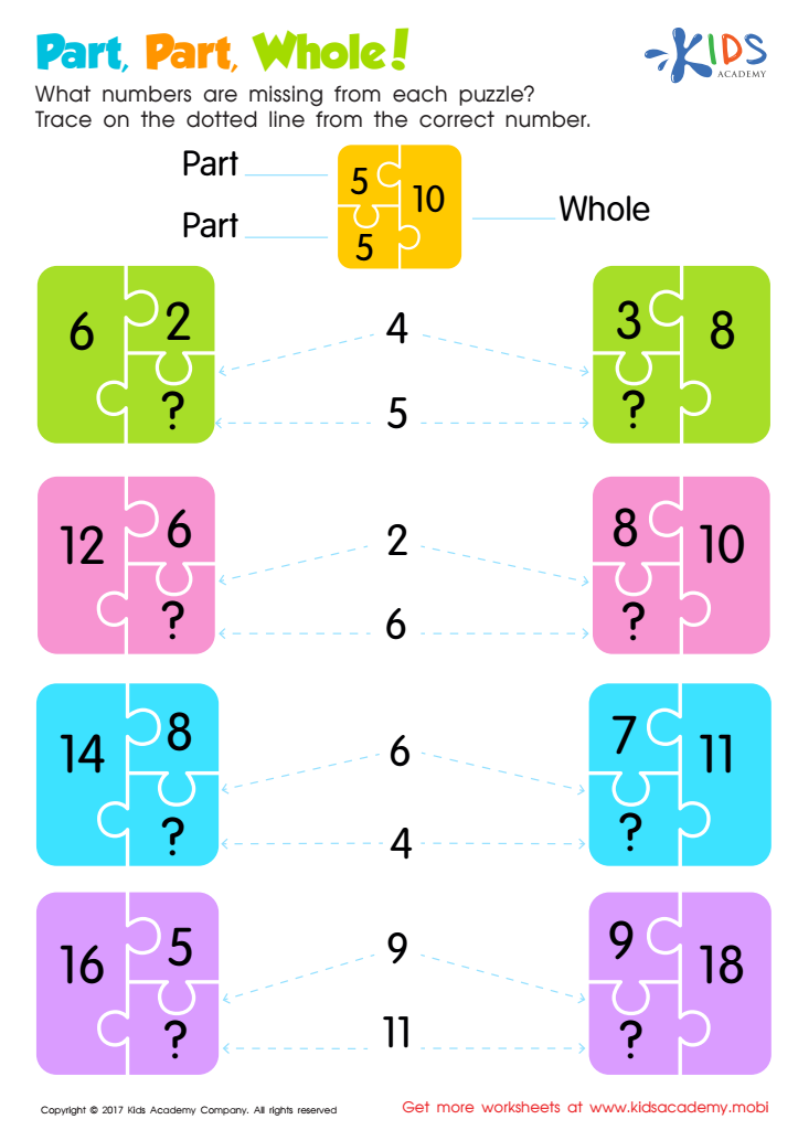 Part, Part, Whole Worksheet: Free Printout for Children