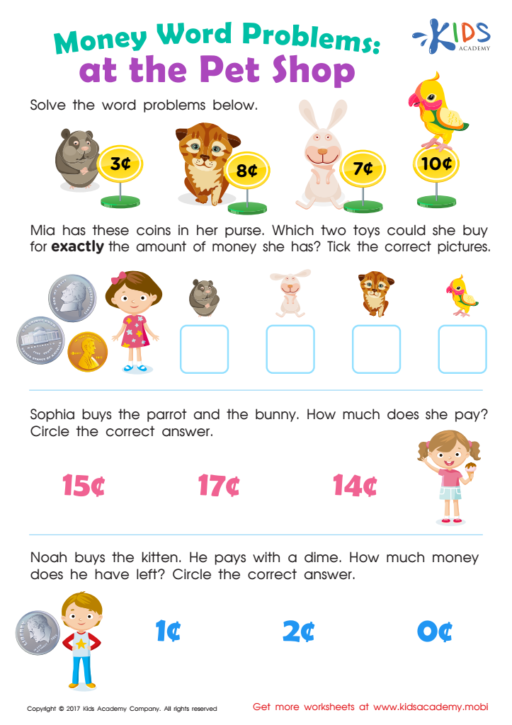 Worksheet: Counting Money