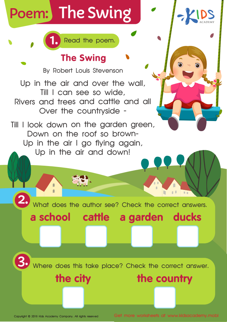 poem-the-swing-worksheet-for-kids-answers-and-completion-rate