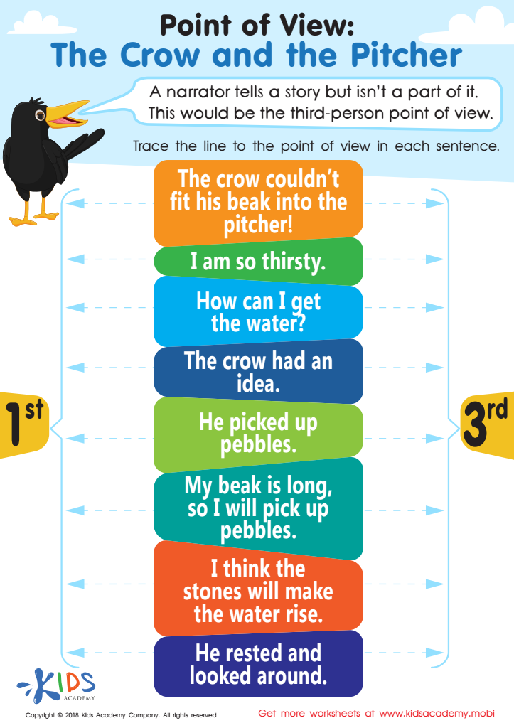 Point of View: The Crow and the Pitcher Worksheet