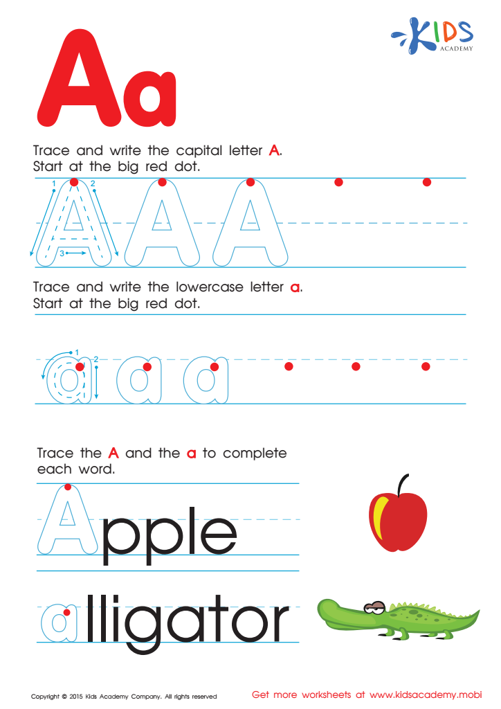 Letter Sequence Writing/Words Foundational Worksheet - Kidpid