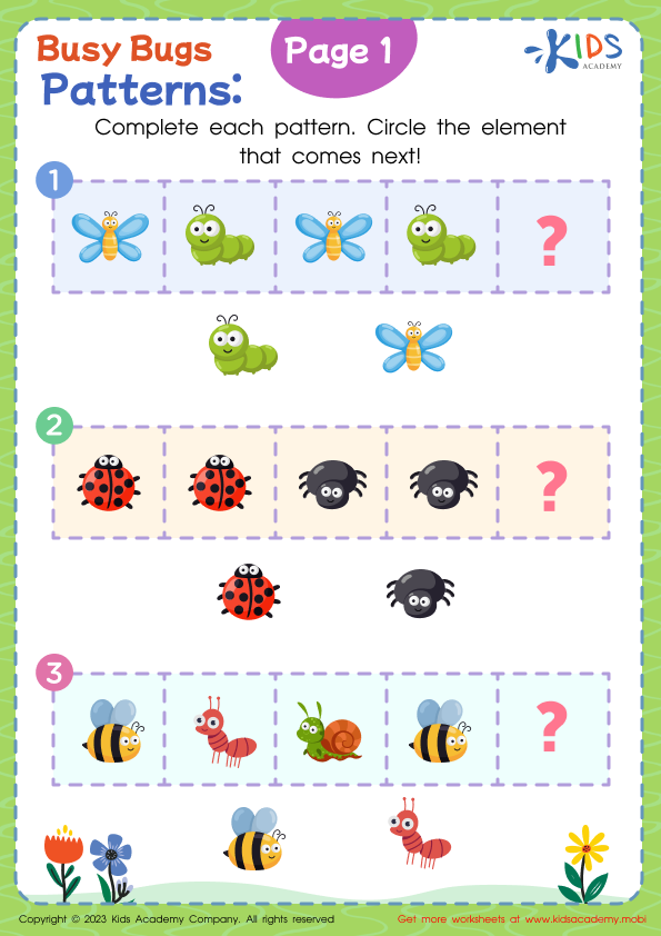 Busy Bugs Patterns: Page 1