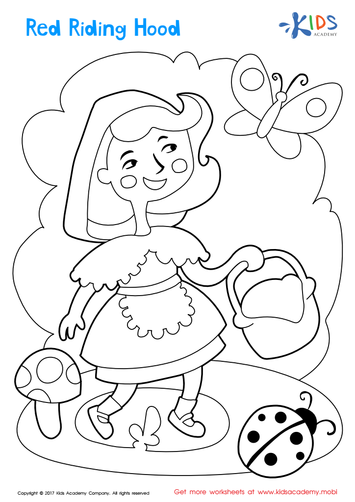 Printable Coloring Page: Red Riding Hood