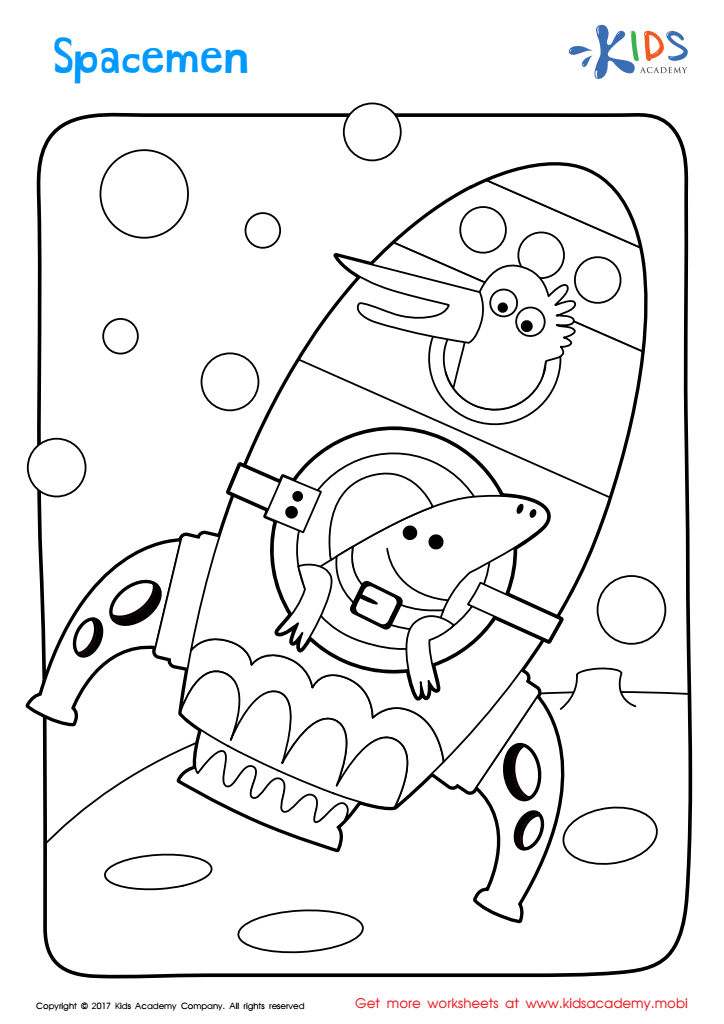 Printable Coloring Page: Spacemen