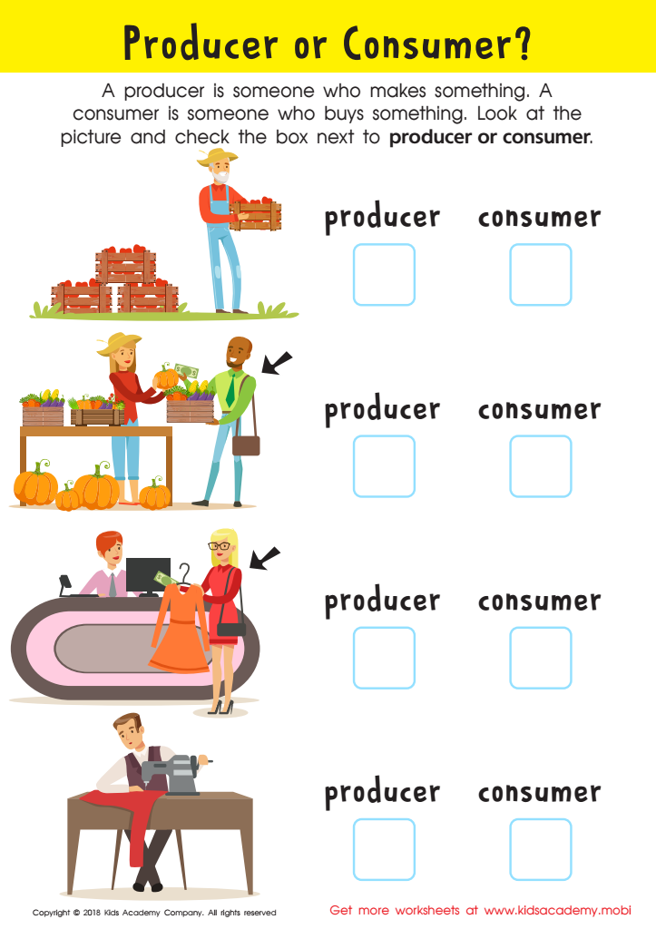 Producers And Consumers Worksheets