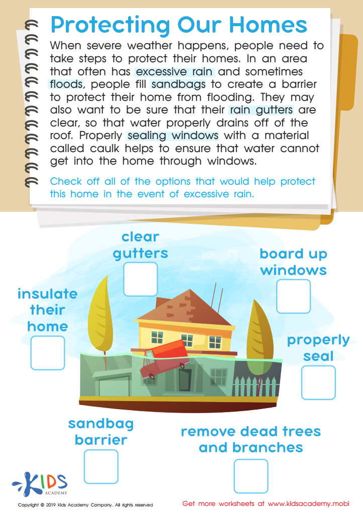 Protecting Our Homes Worksheet