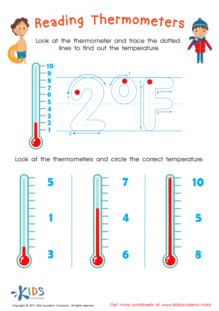 Reading A Thermometer Worksheet