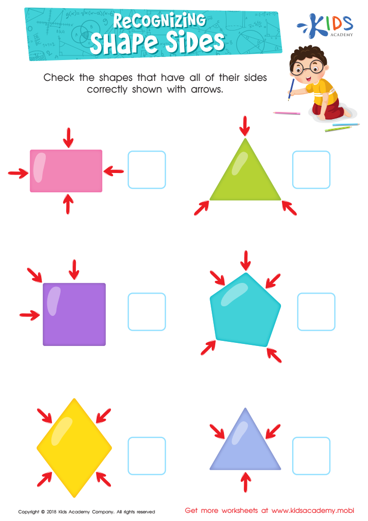 2D Shapes Worksheets for 1st Grade in PDF