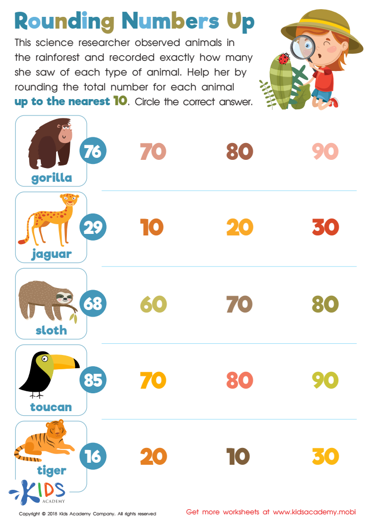 Rounding Numbers Games Worksheets