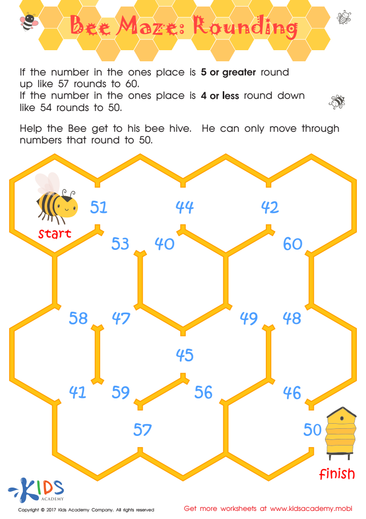 Rounding Numbers Worksheet For Kids