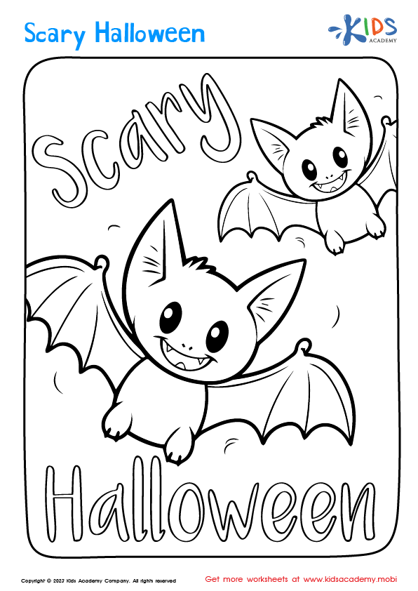 Halloween Bats Coloring Sheet