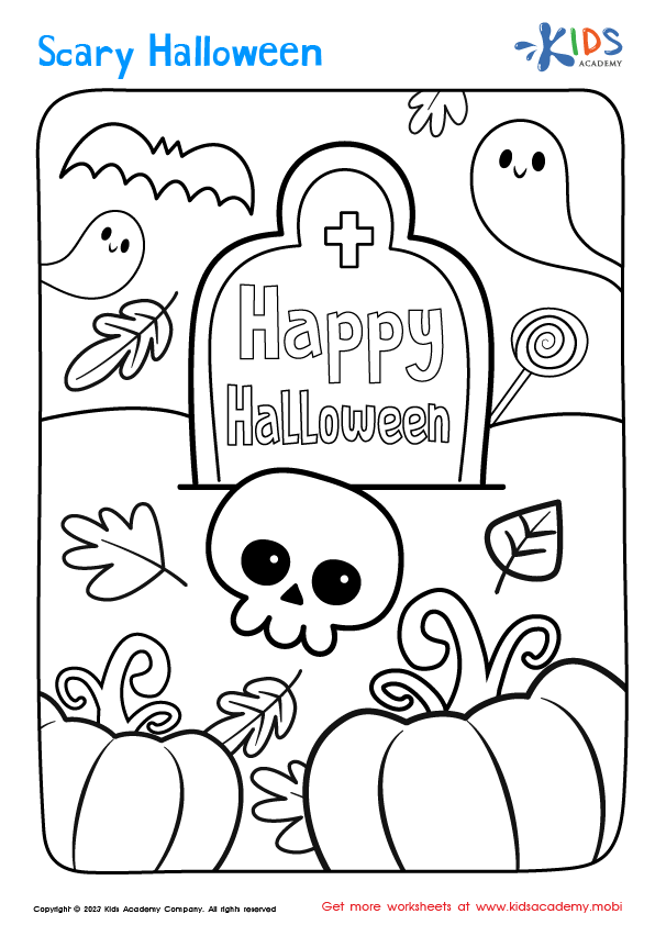 Happy Halloween Coloring Page for Kids