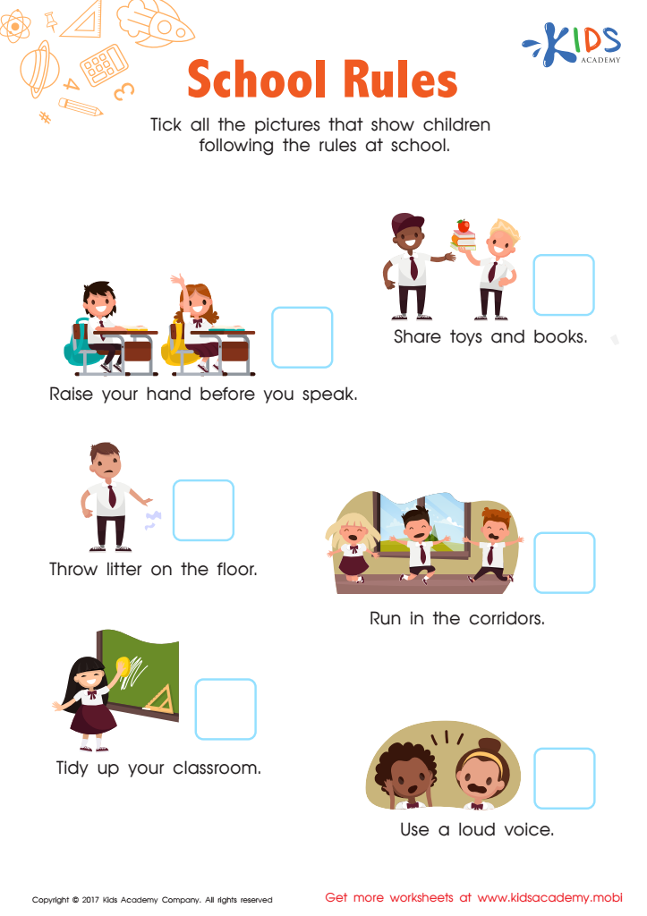 Printable Kindergarten Classroom Rules