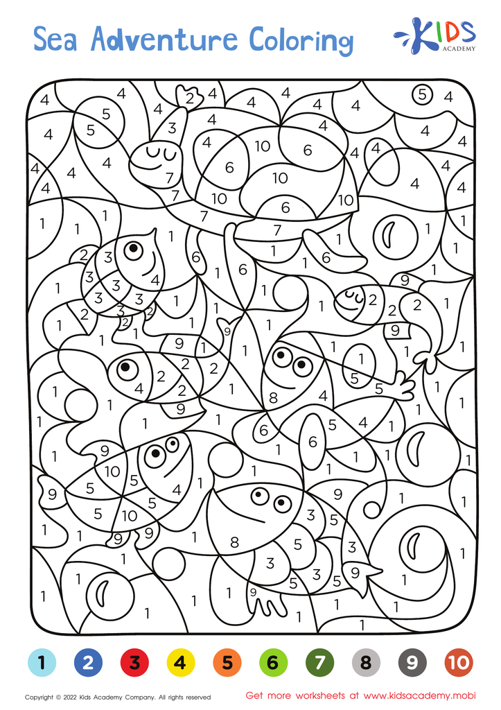 Free Coloring by Numbers – Printables for Grade 1