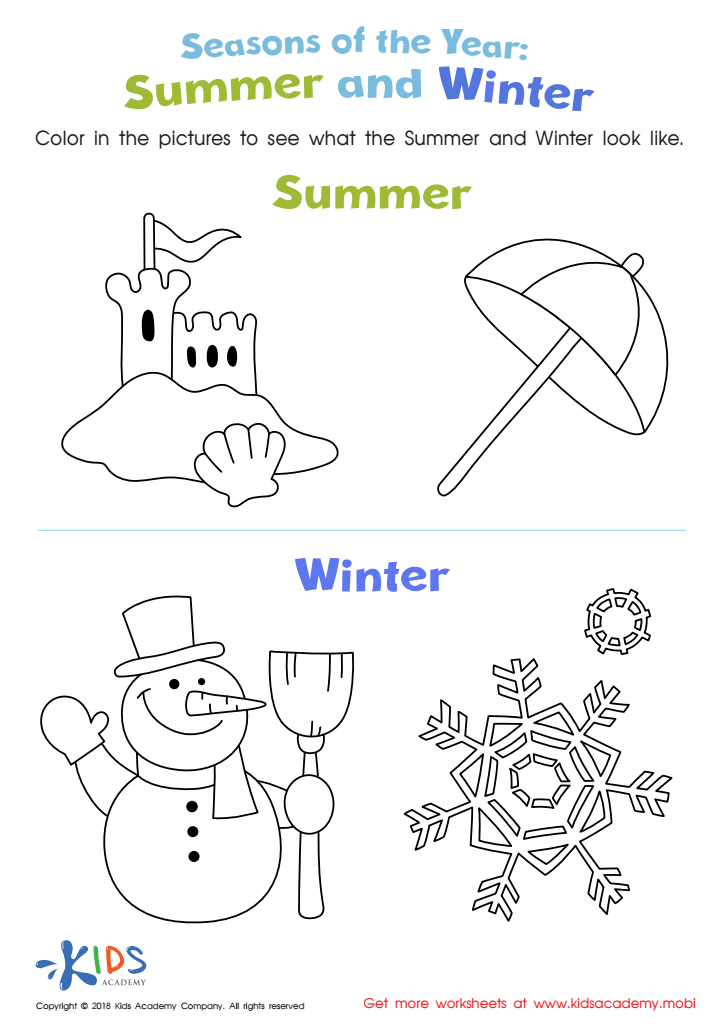 Summer and Winter Worksheet