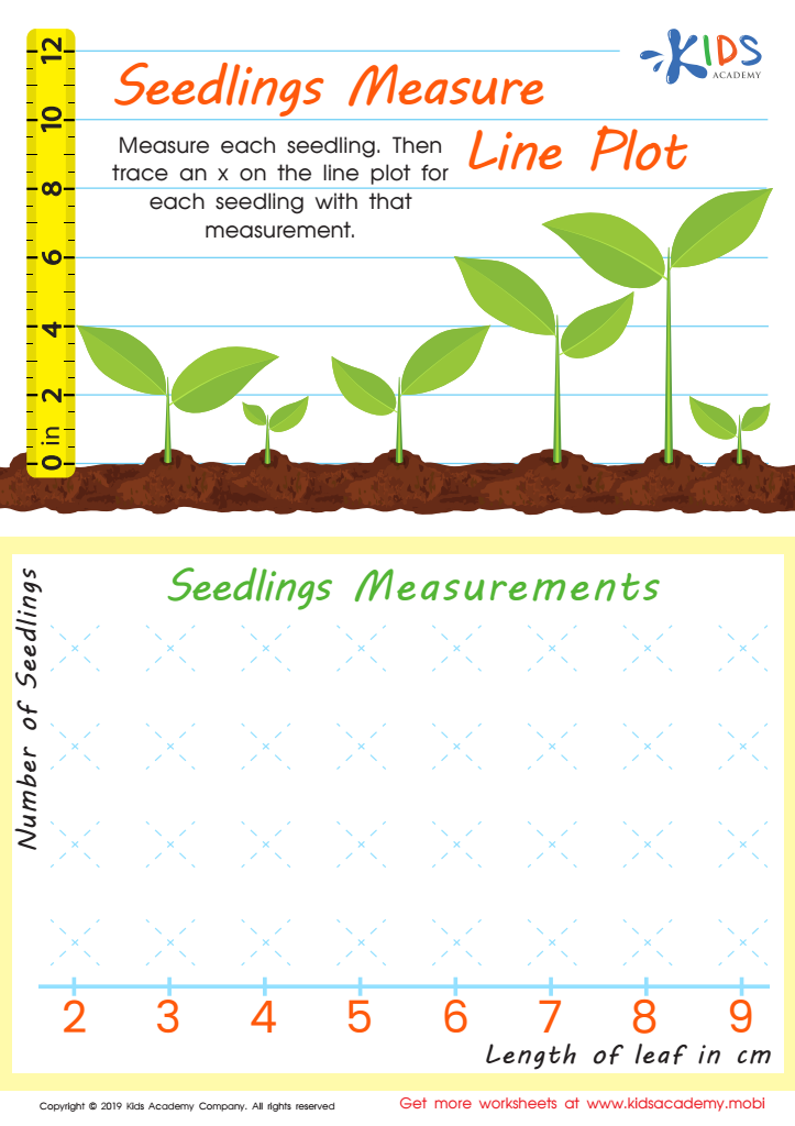 Seedling Measure Line Plot Worksheet