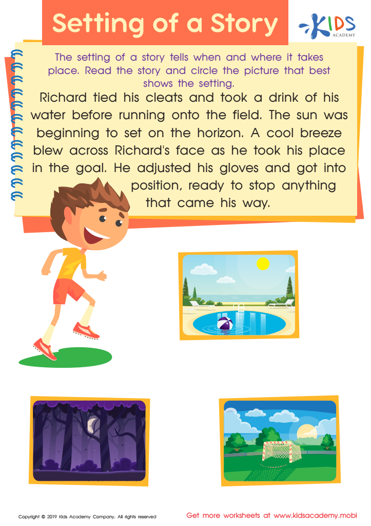 Setting of a Story Worksheet