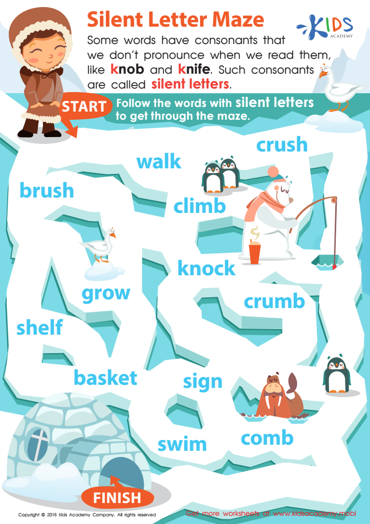 silent-letter-maze-worksheet-for-kids