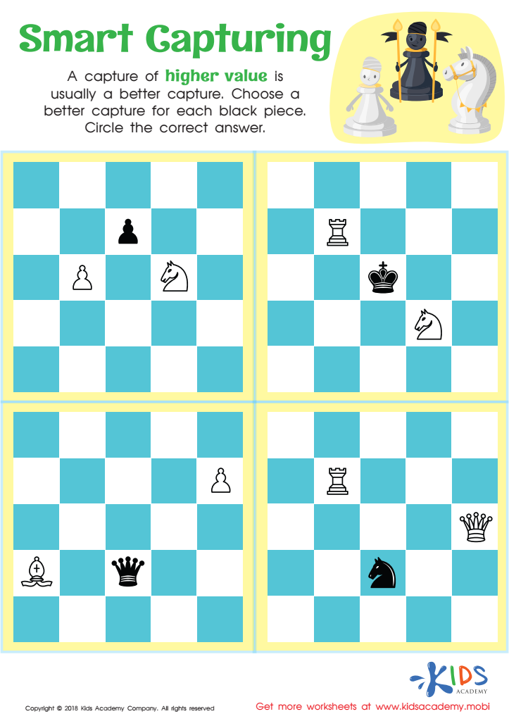 Chess Rules - Pieces Value - Chess Worksheet